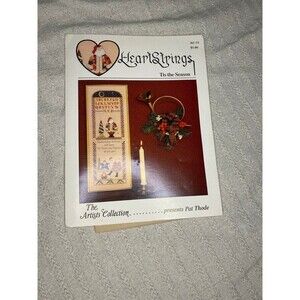 Vintage heartstrings cross stitch pattern Tis the season